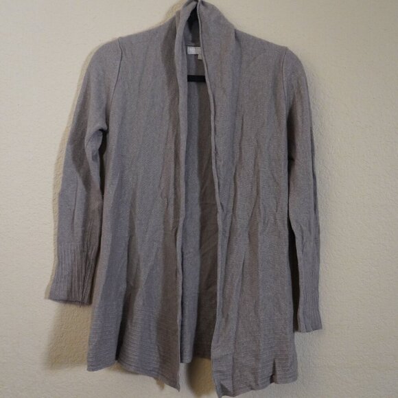 Vintage Benedetta B Grey Merino Wool Cashmere Cardigan S Minimalist drapey - Picture 1 of 8